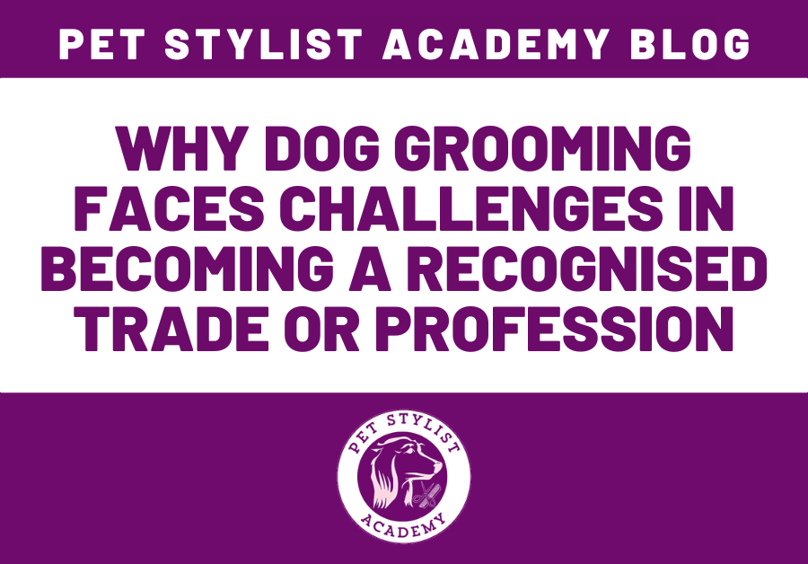 why dog grooming faces challenges in becoming a recognised trade or profession